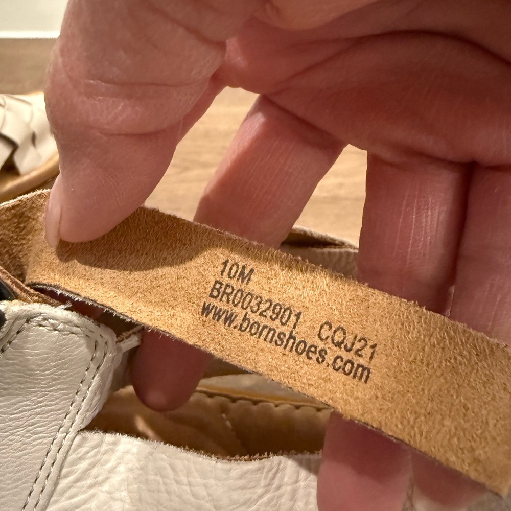 Born Woven Leather Women’s Sandals in Cream Size - Picture 10 of 10